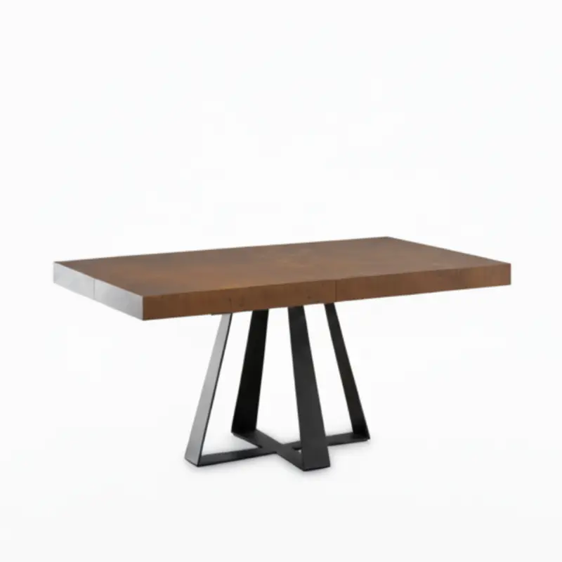 Mesa comedor de diseño extensible modelo IN-CRS tapa madera