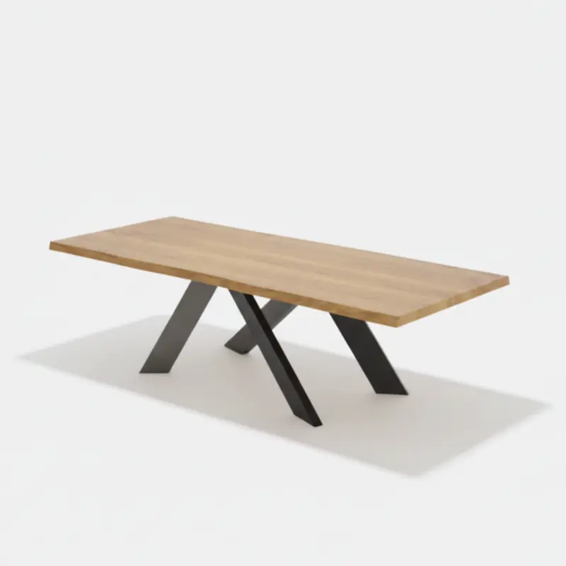 Mesa comedor de diseño Modelo Bony tapa cantos en forma irregular