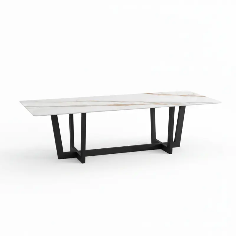 Mesa comedor de diseño Modelo Deva Tapa Porcelánico