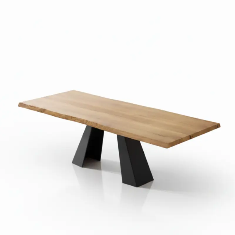 Mesa comedor de diseño Modelo Eire tapa cantos en forma irregular