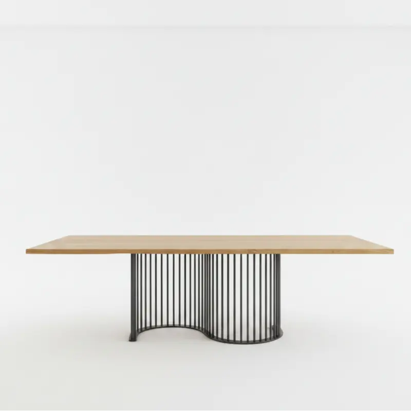 Mesa comedor de diseño Modelo Nilo July Tapa Cantos en Forma Irregular