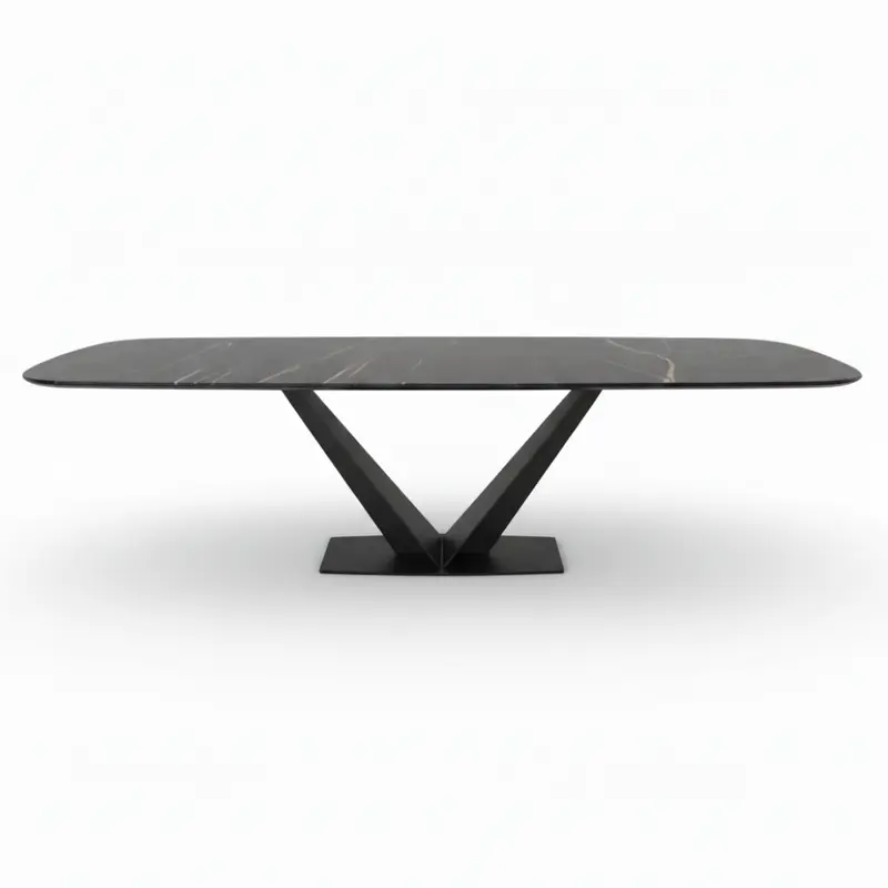 Mesa comedor de diseño Modelo Noelia Tapa Cristal