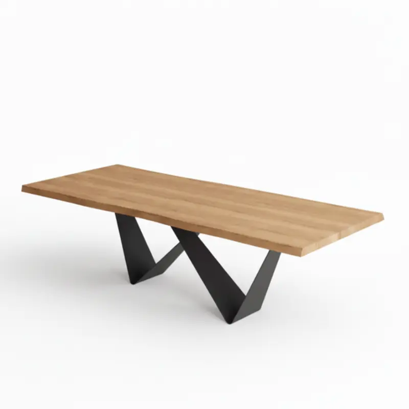 Mesa comedor de diseño Modelo Wuak tapa cantos en forma irregular