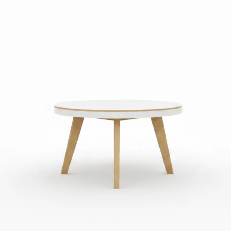 Mesa comedor extensible de diseño circular modelo Carla