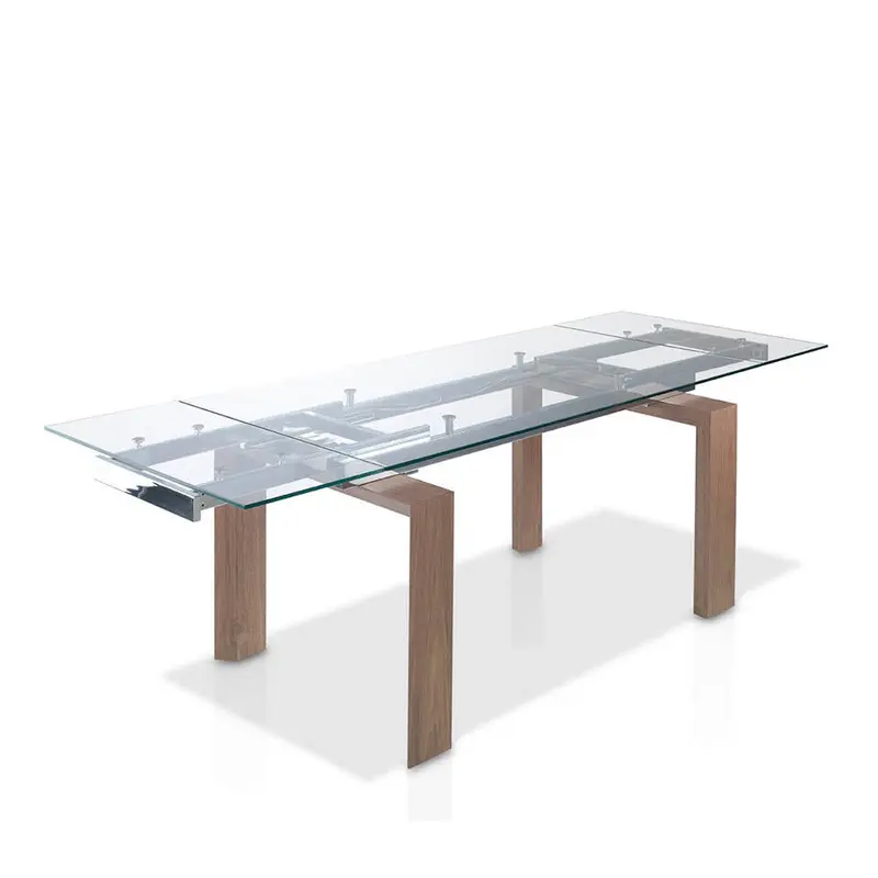 Mesa comedor Extensible Tapa Cristal Templado Colección Elegance