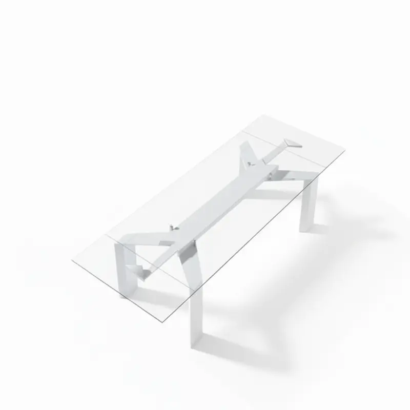 Mesa Comedor Extensible Vidrio Transparente