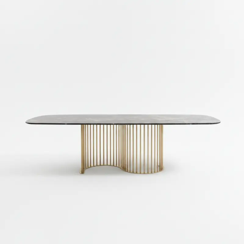 Mesa Comedor Fija Modelo Nilo Tapa Porcelanico
