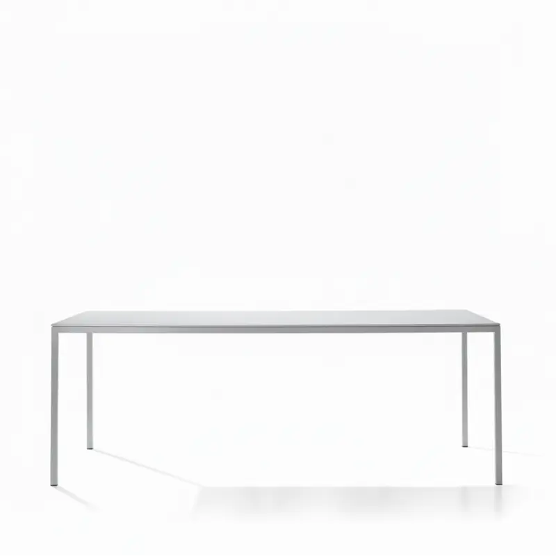 Mesa Comedor Fija Tapa Vidrio Natural