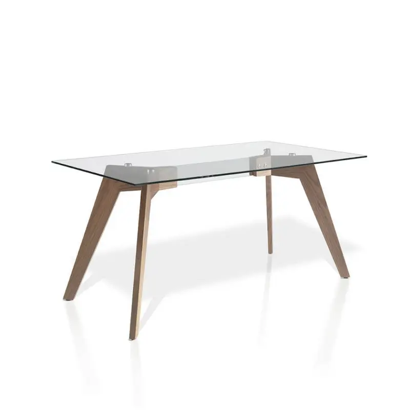 Mesa Comedor Tapa Cristal Templado 10mm Colección Elegance