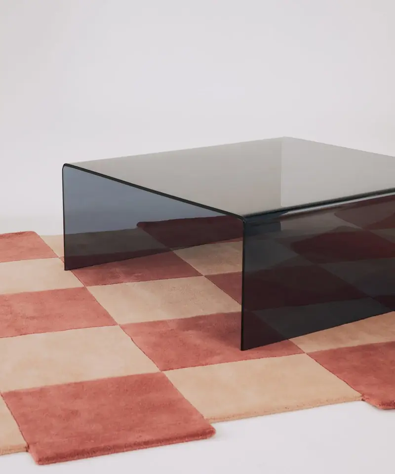 Mesa de Centro Cuadrada de Cristal Templado Burano (100x100 cm)
