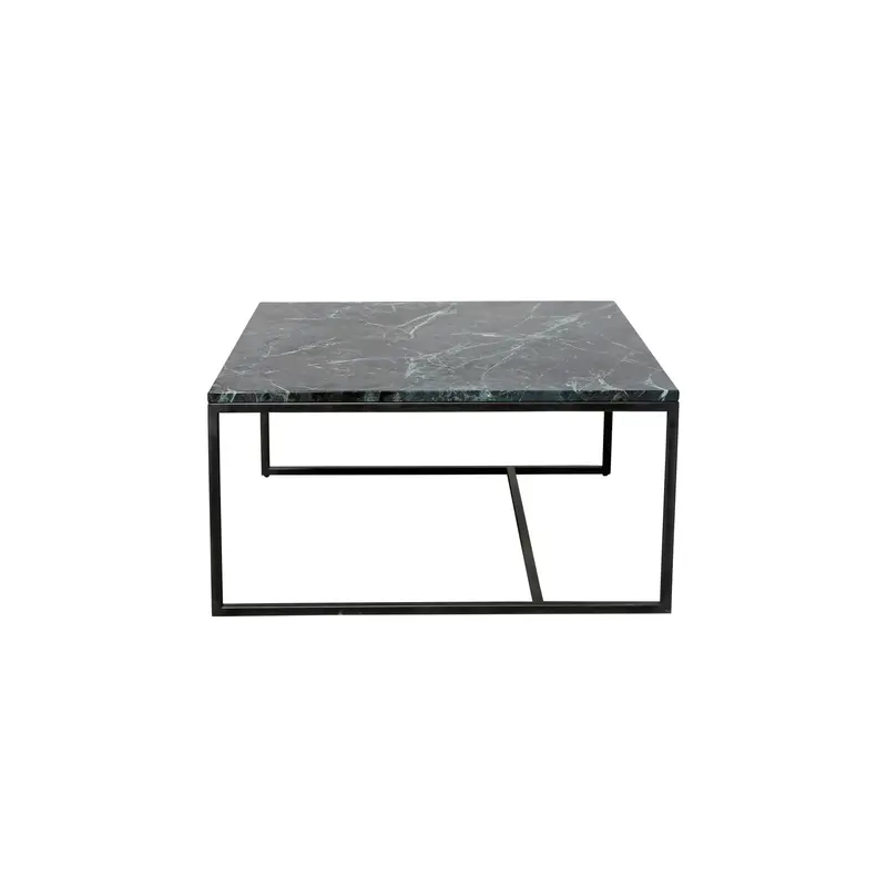 Mesa de centro cuadrada de mármol - Verde - Will - 70×70×36.5cm