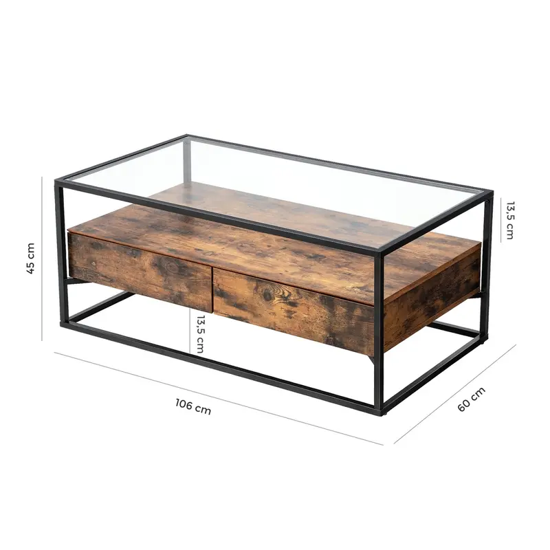 Mesa De Centro De Cristal