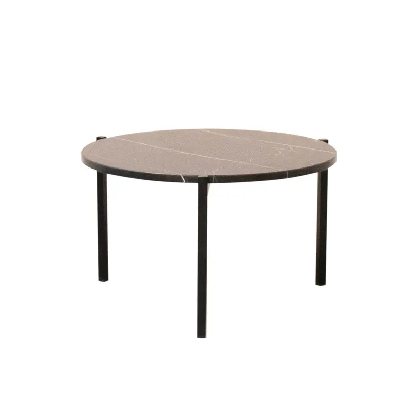 Mesa de Centro de Mármol - Leonard - Mármol Negro - Ø58cm