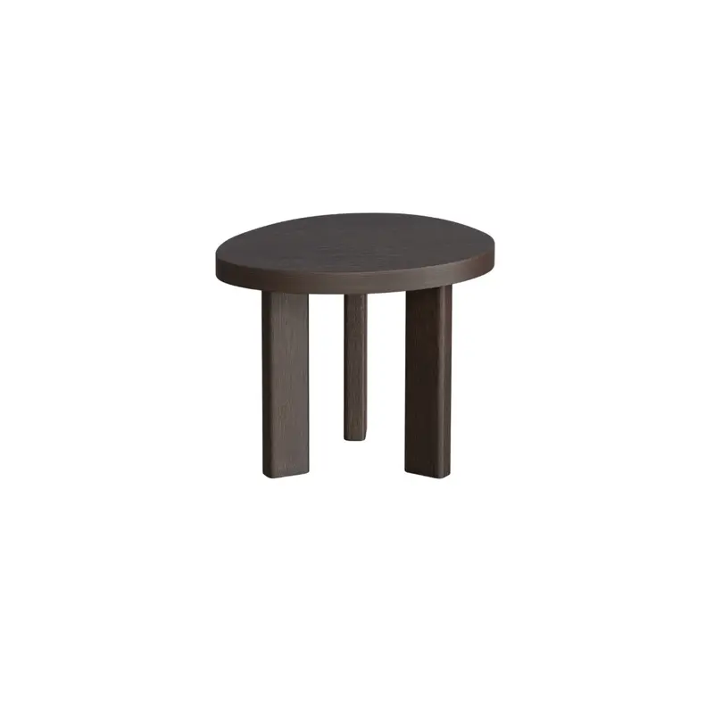 Mesa de centro Eden - Madera ahumada - Ovalada - 50 cm - Pequeña