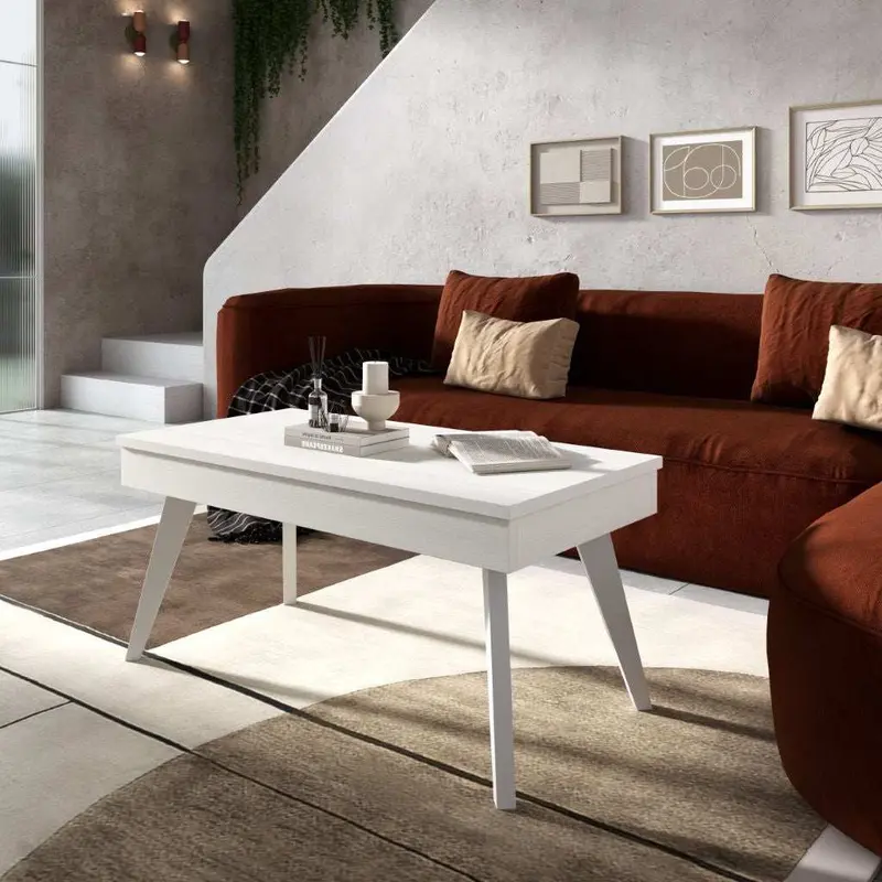 Mesa de Centro elevable patas metálicas mod. COSTANZA