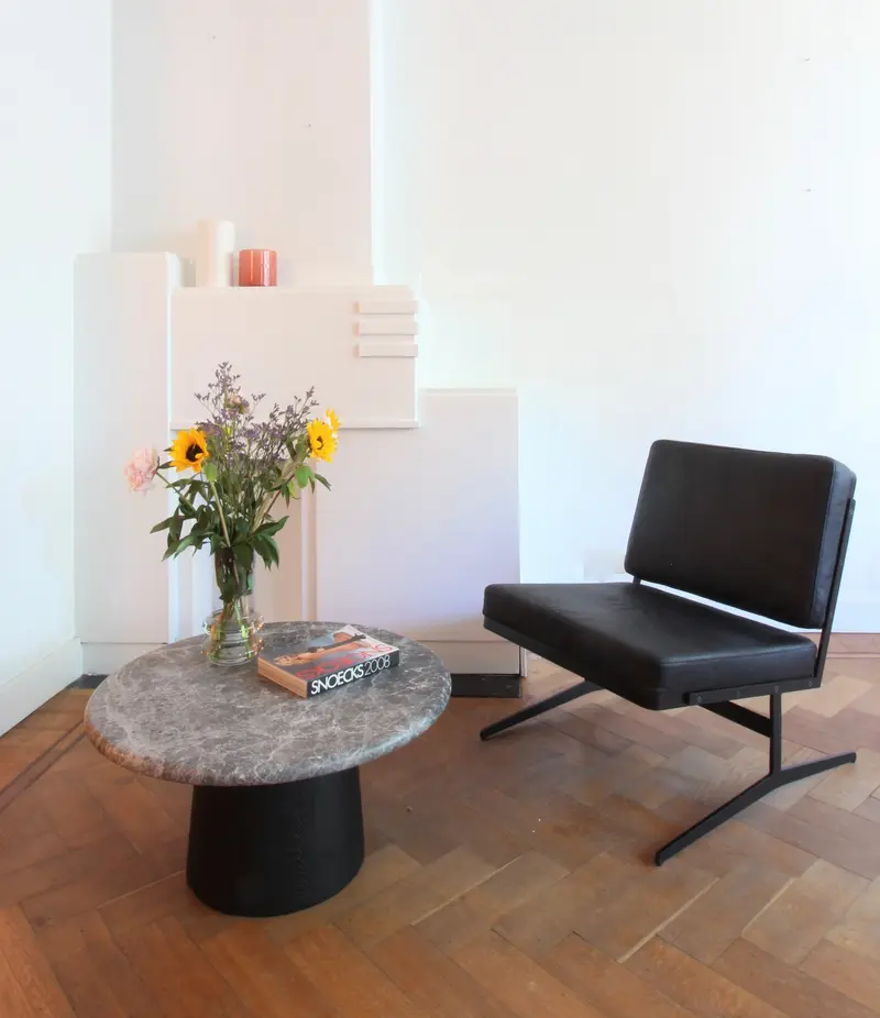 Mesa de centro Firenze - Mármol gris - 70×70×36cm