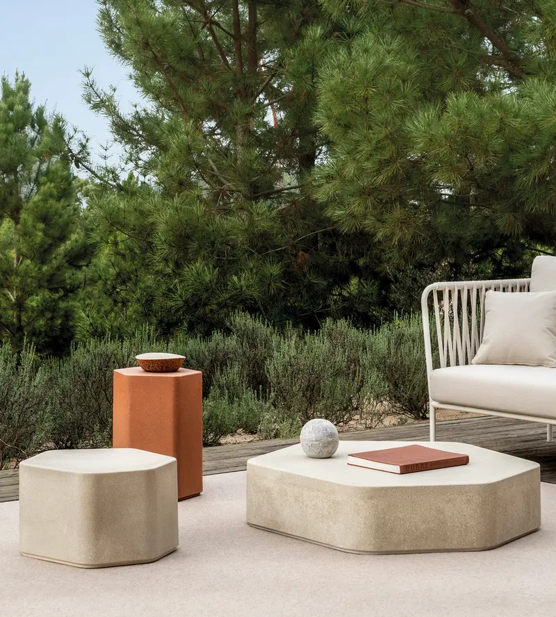 Mesa de centro hexagonal de exterior Talo