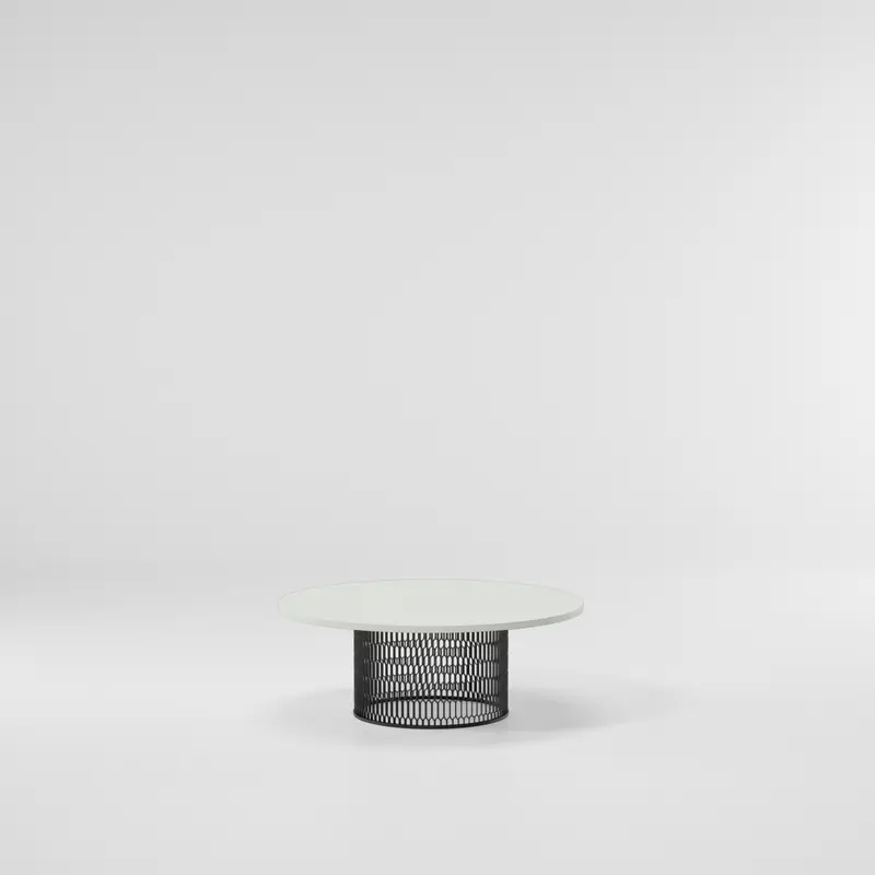 Mesa de centro Mesh Ø90 | Superficie cristal Erinite