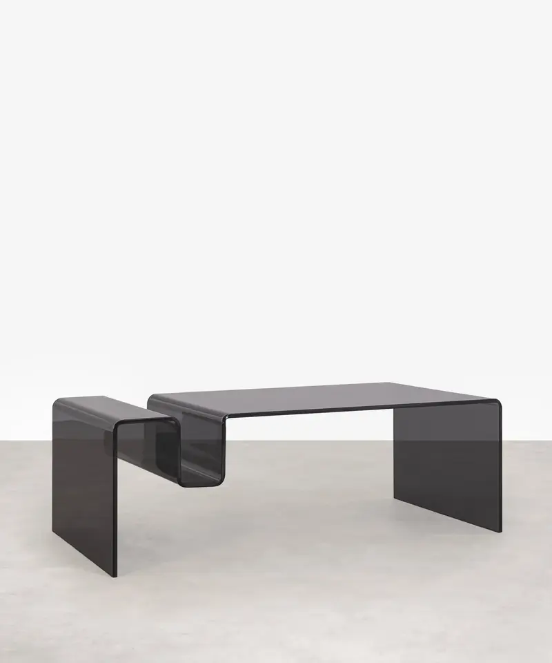 Mesa de Centro Rectangular de Cristal Templado Harbor (120x60 cm)