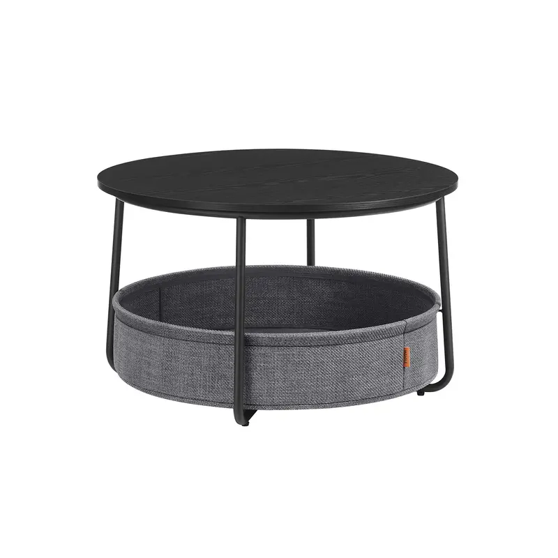 Mesa de Centro Redonda con Almacenamiento