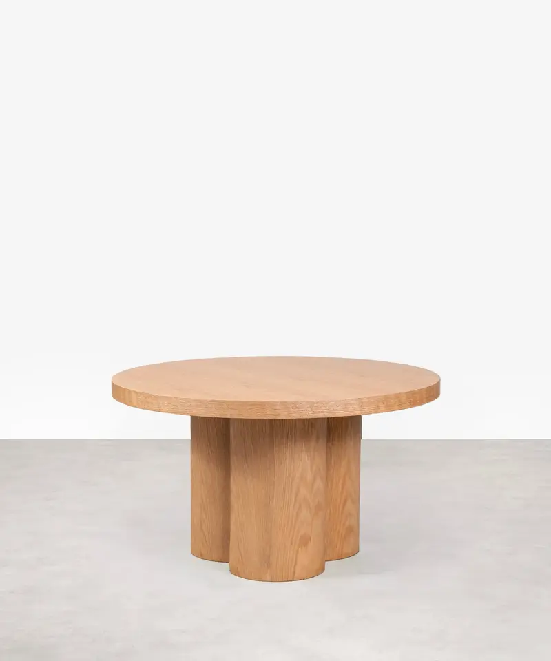 Mesa de Centro Redonda en Madera Odette (80 cm)