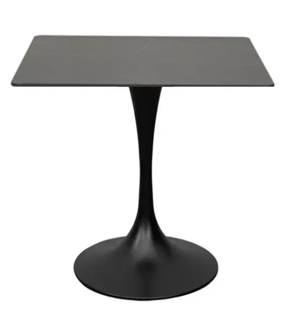 Mesa de comedor cuadrada piedra sinterizada base Tuli