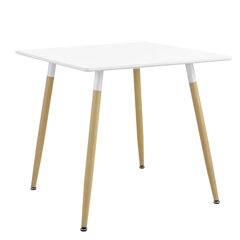 Mesa de comedor Hessen 80x80x74 cm Blanco mate en cuadrado y redondo en.casa