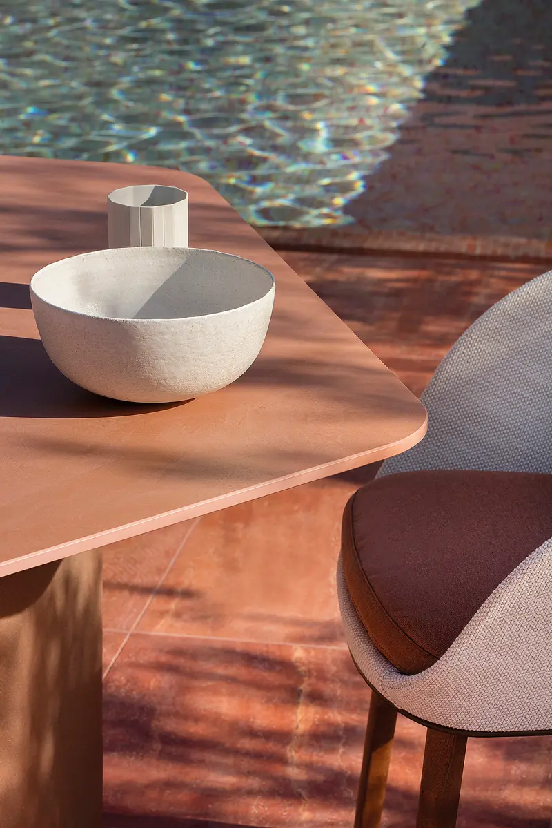 Mesa de comedor hexagonal de exterior Talo