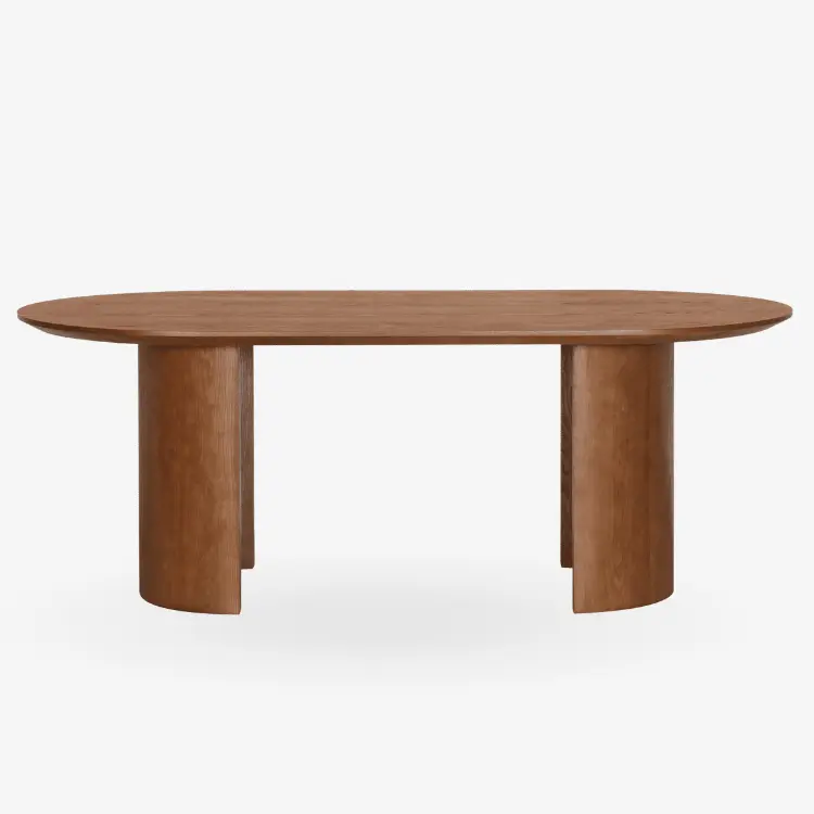 Mesa de comedor ovalada Alba madera nogal 200