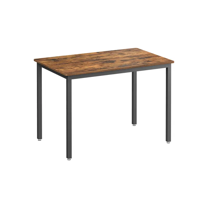 Mesa de Comedor para 4 Personas Rústico Marrón y Negro