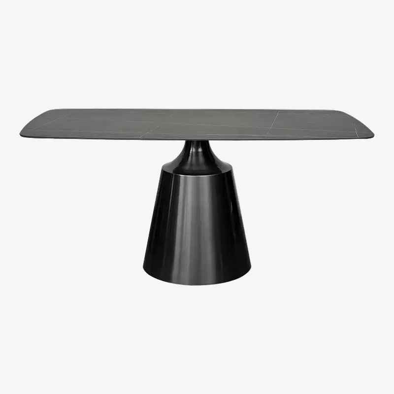 Mesa de Comedor Rectangular 160 inox Onix gris grafito Piedra Sinterizada