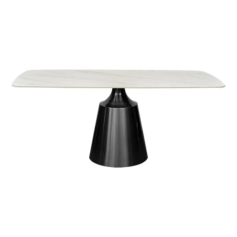 Mesa de comedor rectangular 180x90 Onix gris grafito piedra sinterizada