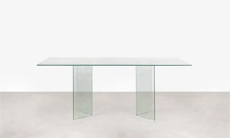 Mesa de Comedor rectangular en Cristal Templado Ottish (180x90 cm)