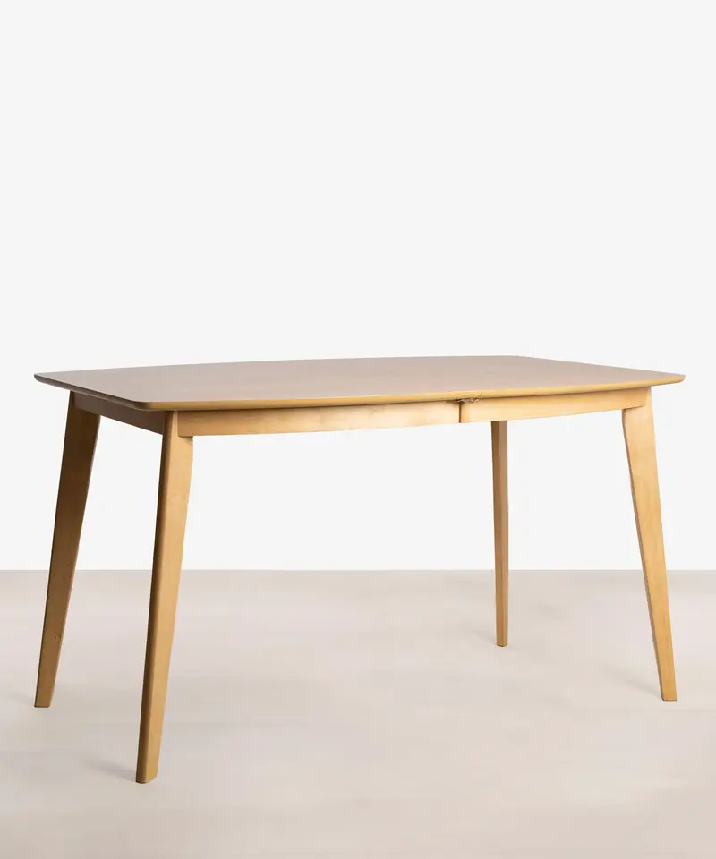 Mesa de Comedor Rectangular Extensible en Madera Tina (150-200 x 90 cm)