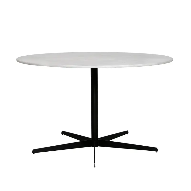 Mesa de comedor redonda de cerámica - Cerámica blanca - diámetro 140 cm