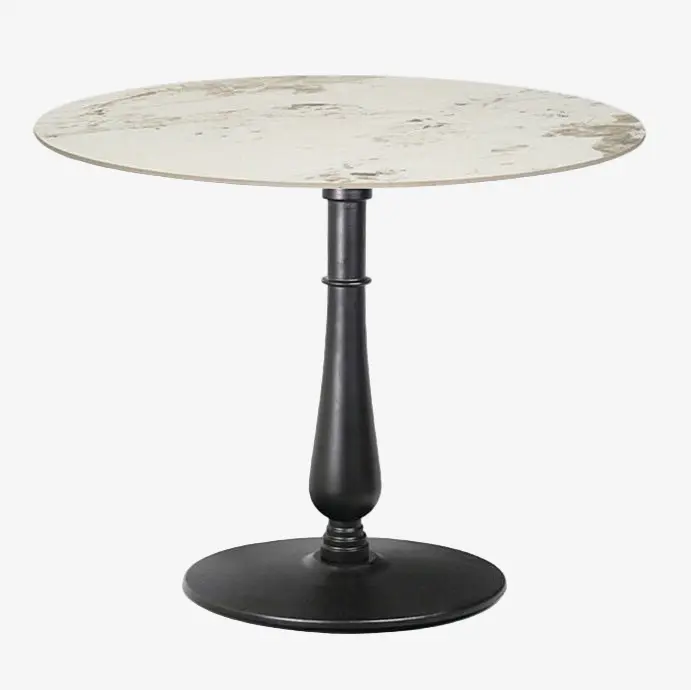 Mesa de comedor redonda de piedra sinterizada Tax