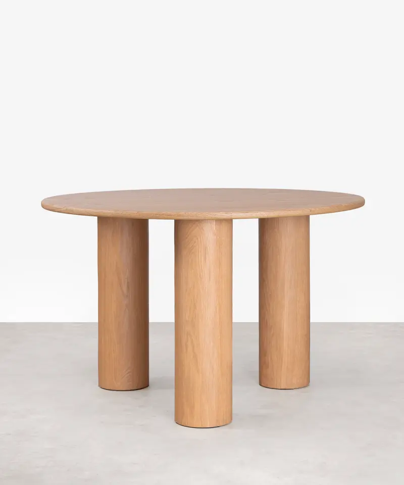 Mesa de Comedor Redonda en Madera Anetta (120 cm)