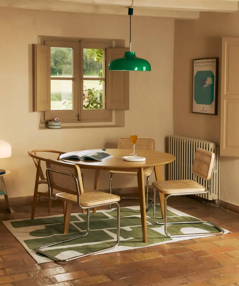 Mesa de Comedor Redonda en Madera Extensible Gala (120-150 cm)