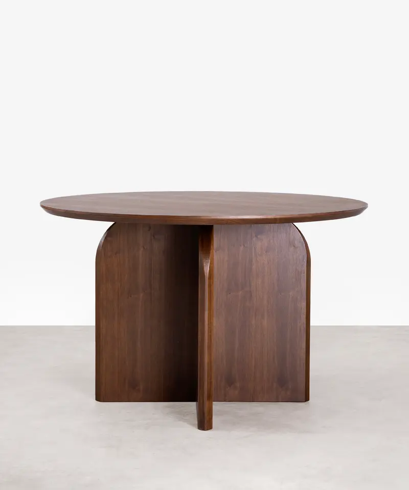 Mesa de Comedor Redonda en Madera Gia (120 cm)