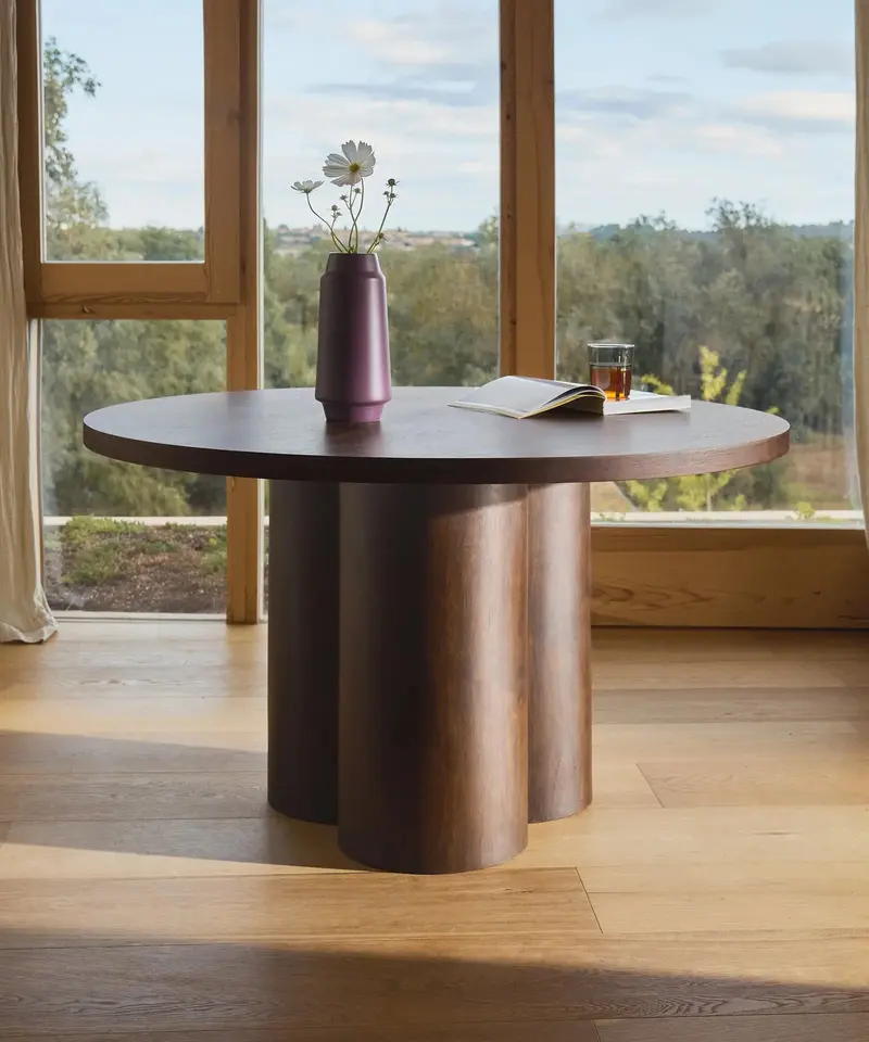 Mesa de Comedor Redonda en Madera Irene (120 cm)