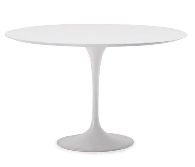 Mesa de comedor Tuli lacado blanco Ø 100-120