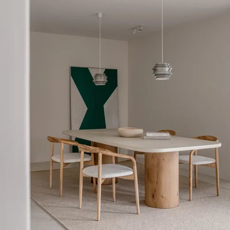 Mesa de comedor Vesper - MicroSkin - 240 cm - Estructura de roble