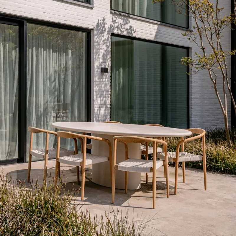 Mesa de jardín - Hector - MicroSkin - 220 cm