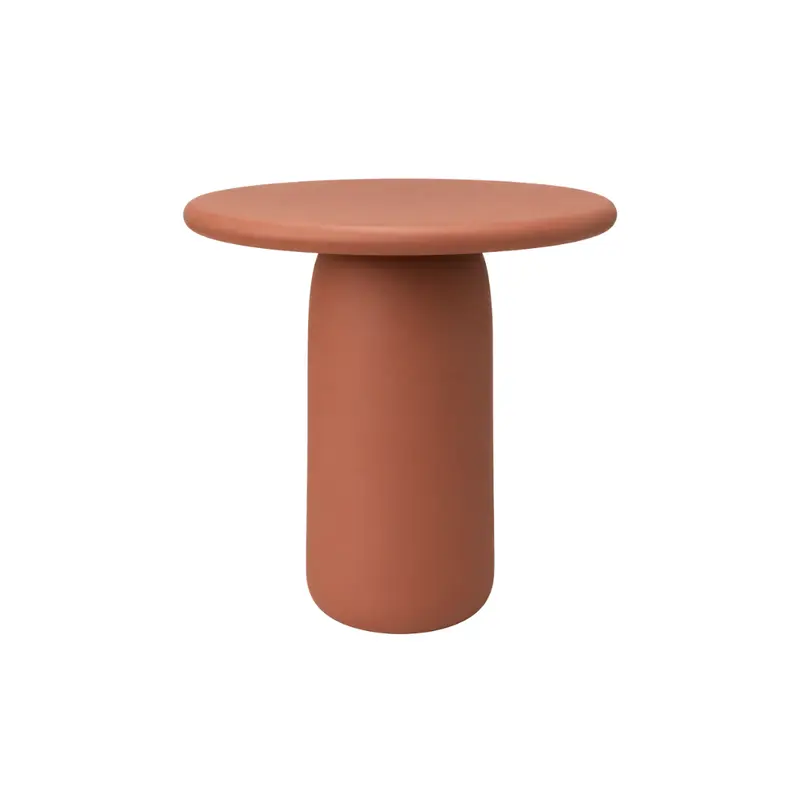 Mesa de salón exterior Eze - D50 H50 - Terracota marrón - Policompuesto