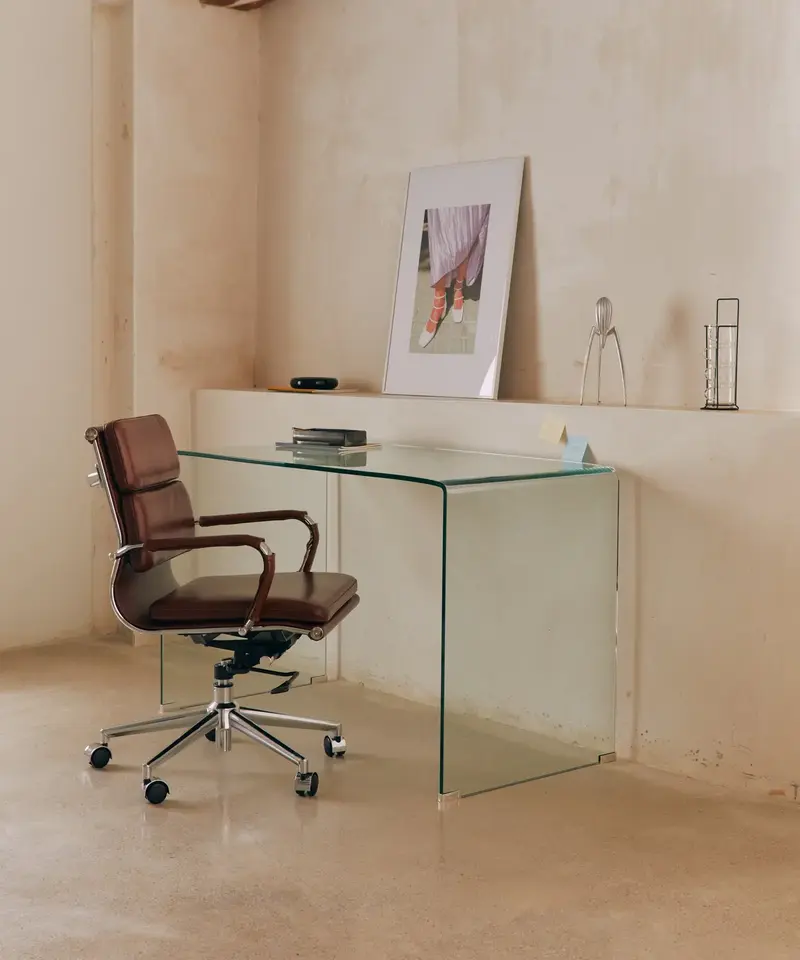 Mesa Escritorio de Cristal Cheval 125 cm