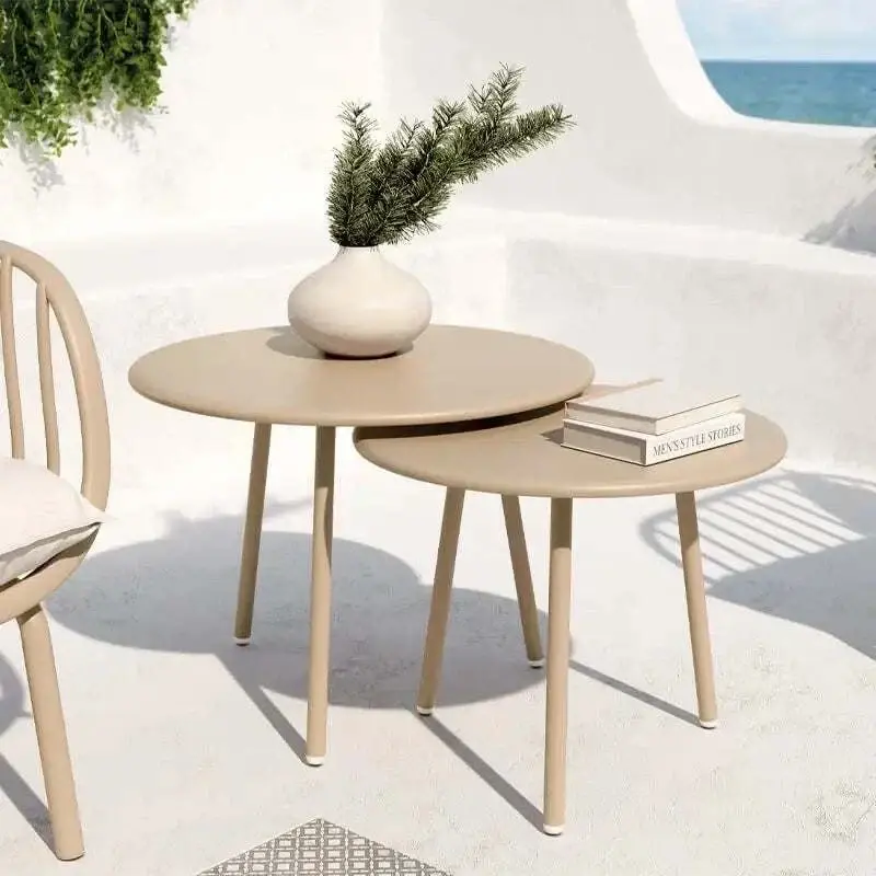 Mesa exterior AOMAS, conjunto 2 mesitas jardín