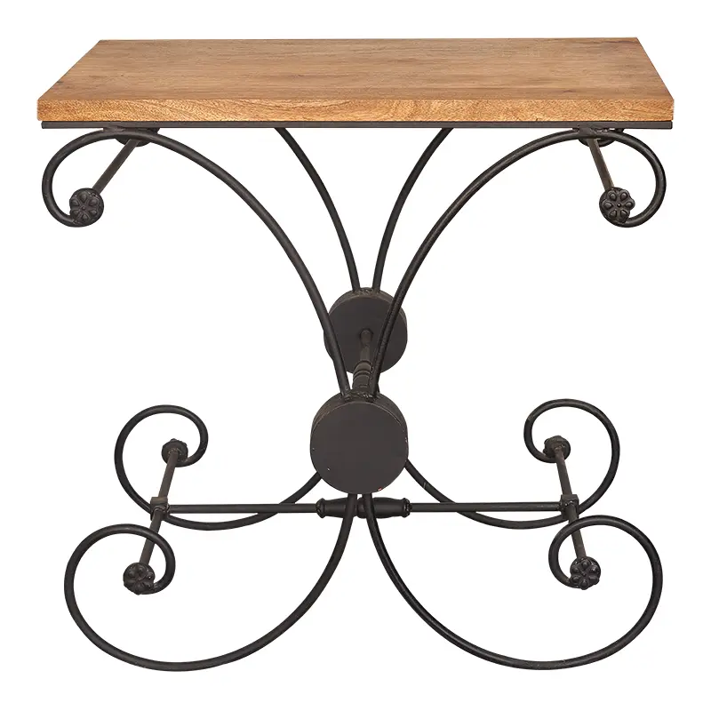 Mesa industrial forja madera TEMPO