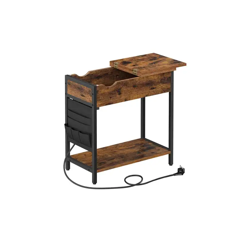 Mesa Lateral Estrecha con Puertos USB