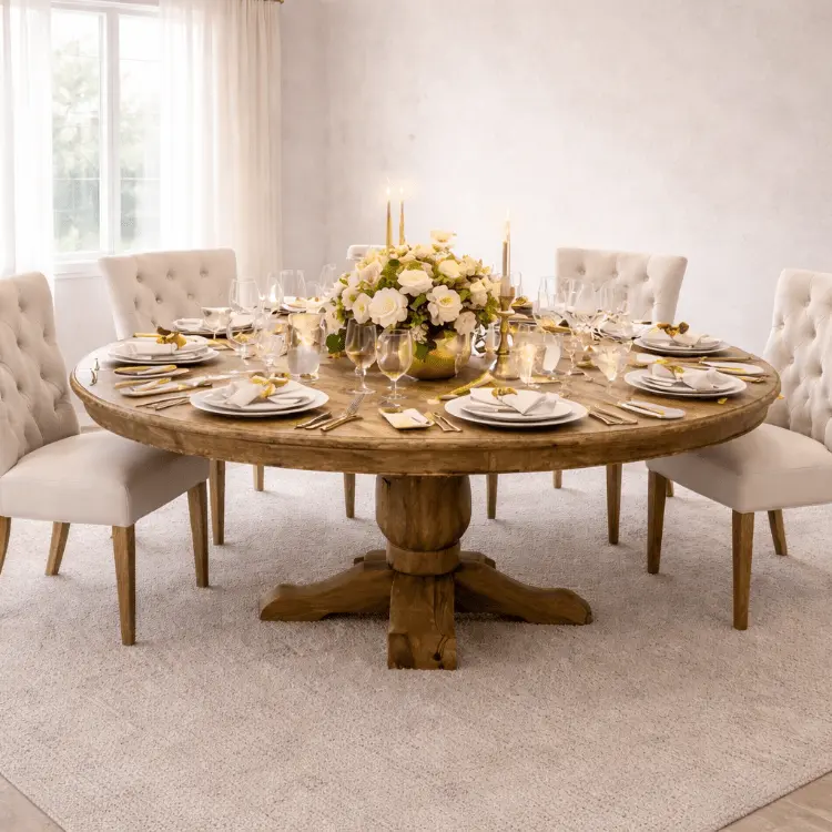 Mesa redonda Lille Ø150 cm en madera de mango maciza