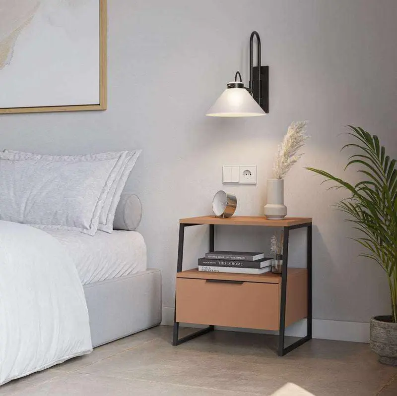 Mesita de Noche 1C mod. Ailev Terracota